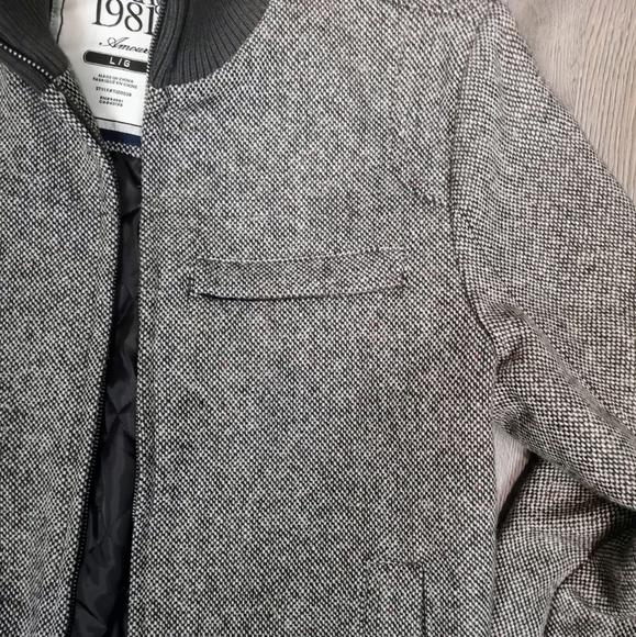 Vintage Tweed Gender-neutral Brown Bomber Jacket - Picture 3 of 7